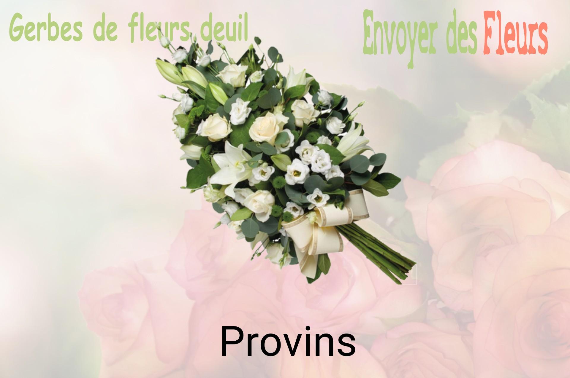 Gerbe de fleurs de deuil livrée à Provins